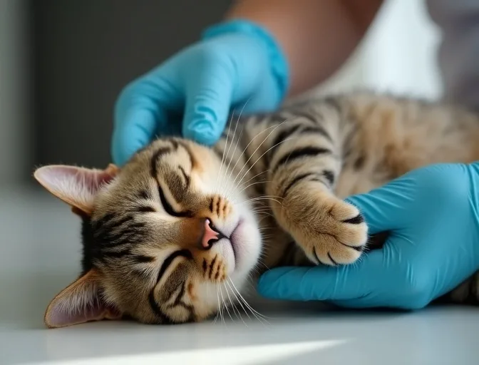 Specialist carefully handling a deceased cat with dignity in Five Ways